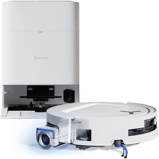 ECOVACS DEEBOT T80 Omni Robot Vacuum, OZMO Roller & Heißwasser Dock